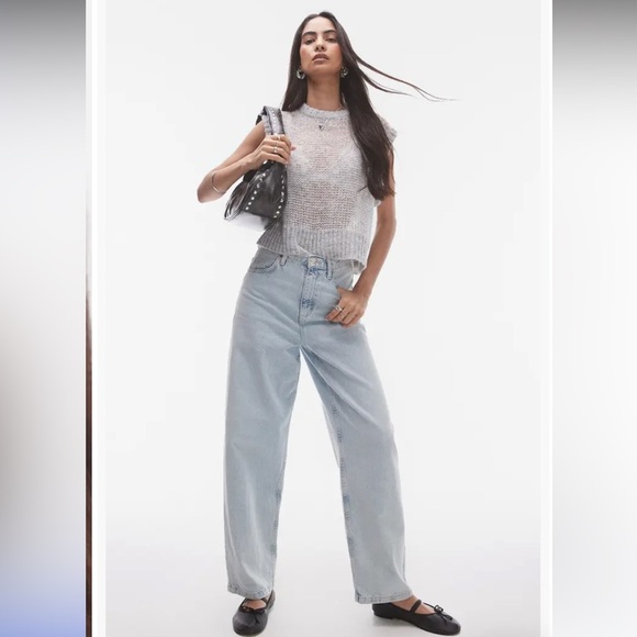 TopShop Open Stitch Sweater Vest Wool Size S -M NWT - Picture 1 of 13